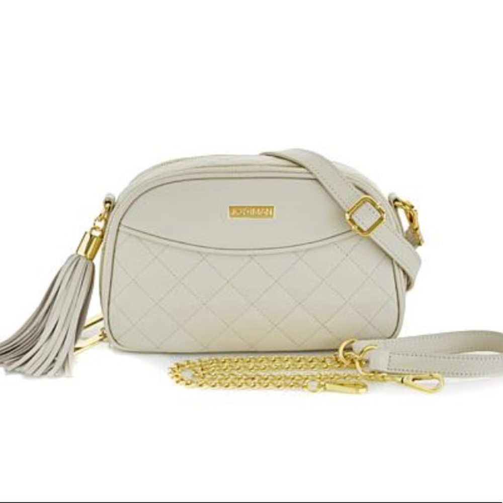 Joy & IMAN Diamond Quilted Genuine Leather Bag
